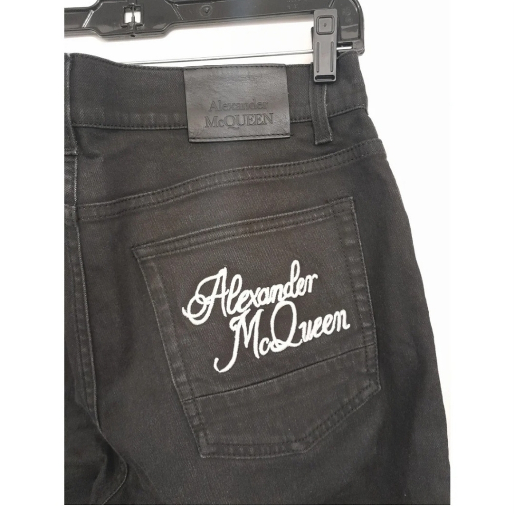 Alexander McQueen Black Skinny Jeans Sleek Modern Design - Picture 2 of 5